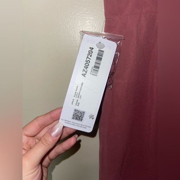 Azazie A-Like Off The Shoulder Chiffon Floor-Length Dress - Picture 5 of 7